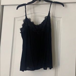 Abercrombie & Fitch Black tank top with lace